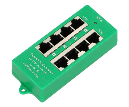 Akcesoria sieciowe ExtraLink 4 Portowy Gigabit PoE Injector Aktywny, 4 porty Gigabit 802.